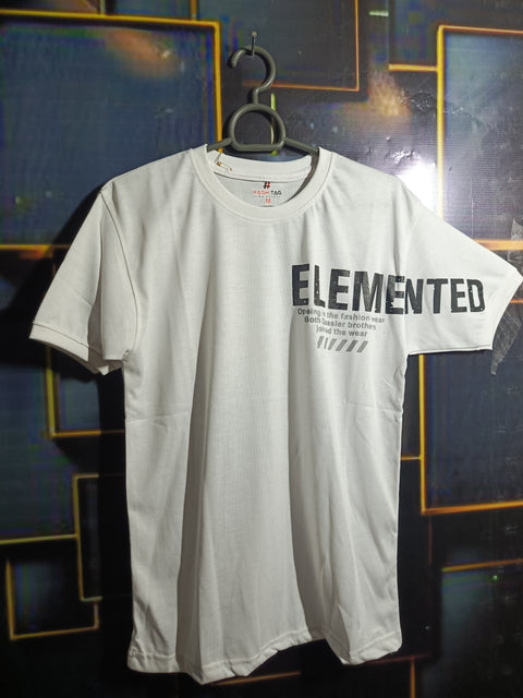 Half Arm & Back Printed Cotton Jersey T-shirt