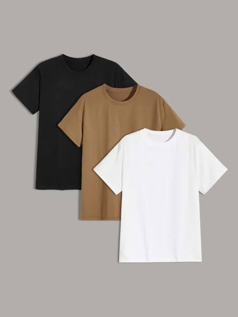 Casual Soft Cotton Back Neck T-Shirts With Down Stuff